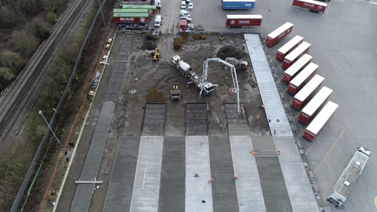concrete construction aerial view 2