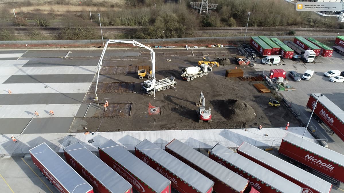 concrete pour
